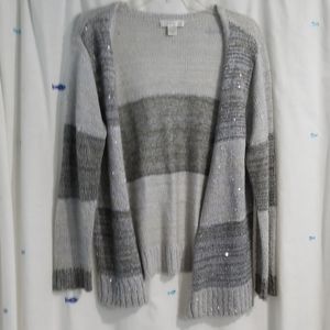Open front grey cardigan- large
